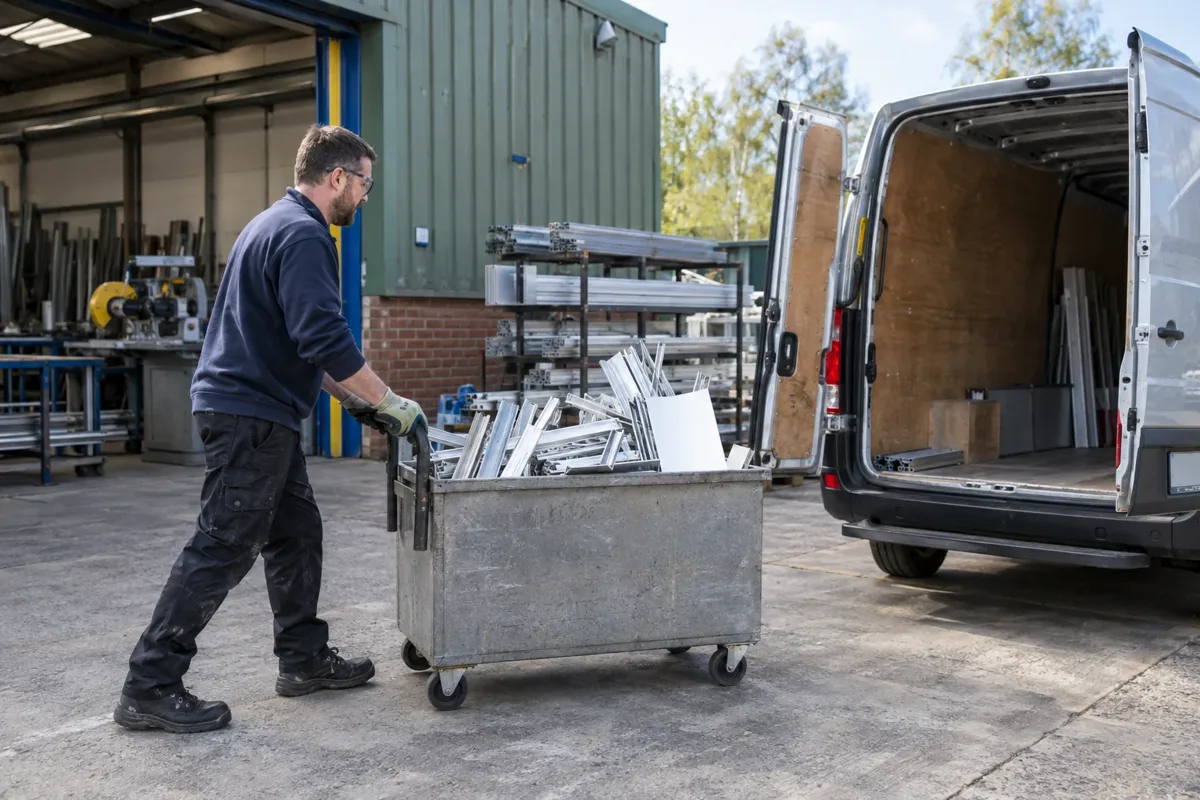 Aluminium scrap collection work